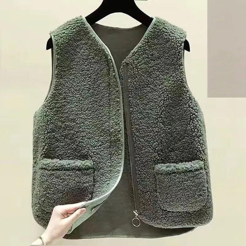 Adenbora - Élégant Gilet Sans Manches en Polaire pour Femmes, Style Office Lady & Confort Automne/Hiver FW2022 - Adenbora