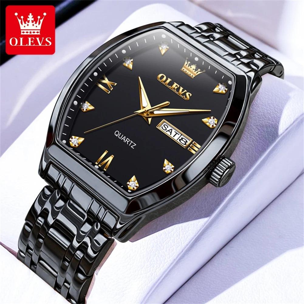 Adenbora - Montre de Luxe Élégante en Acier Inoxydable avec Fonctions Avancées, Étanche 3Bar, Modèle 5528 - Adenbora