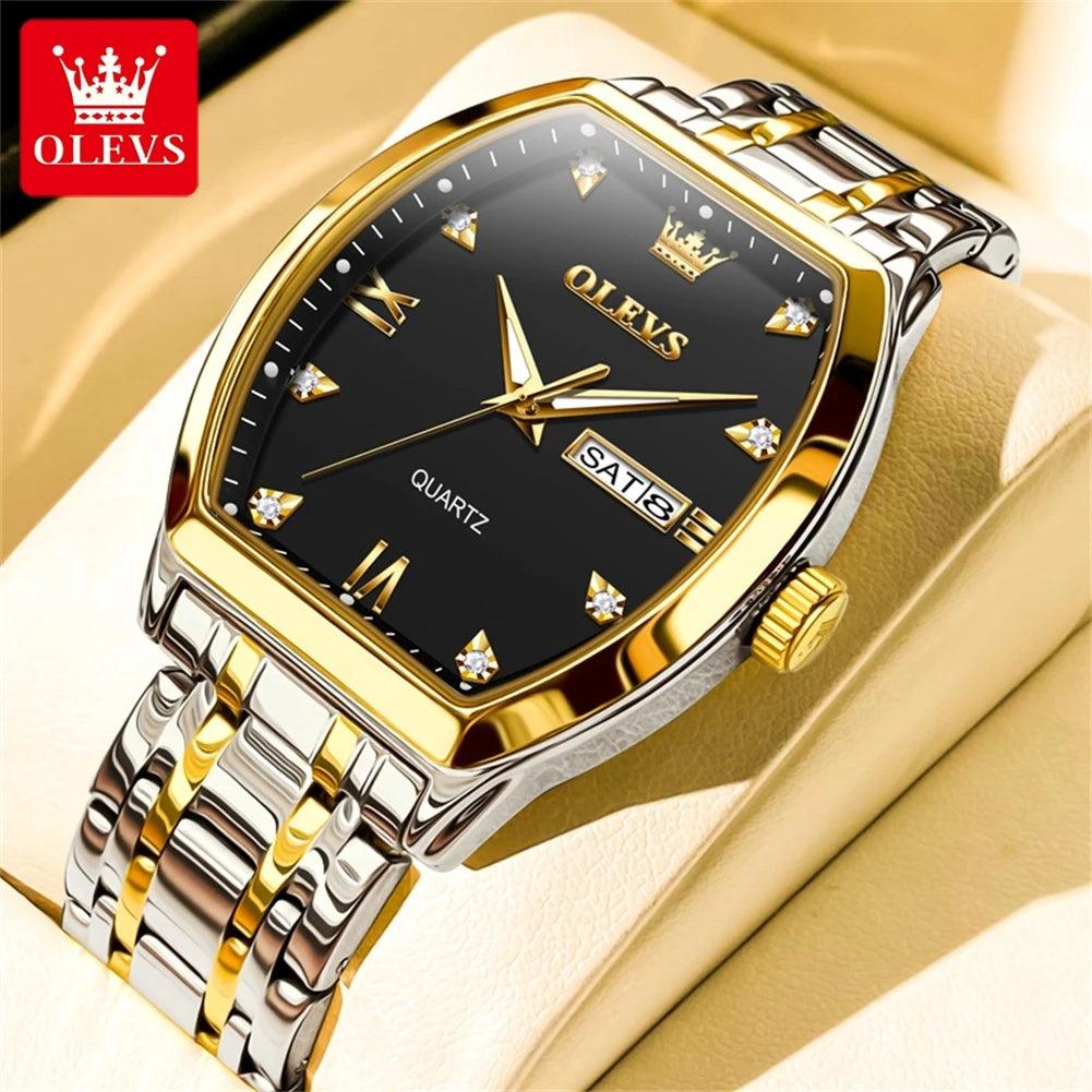 Adenbora - Montre de Luxe Élégante en Acier Inoxydable avec Fonctions Avancées, Étanche 3Bar, Modèle 5528 - Adenbora