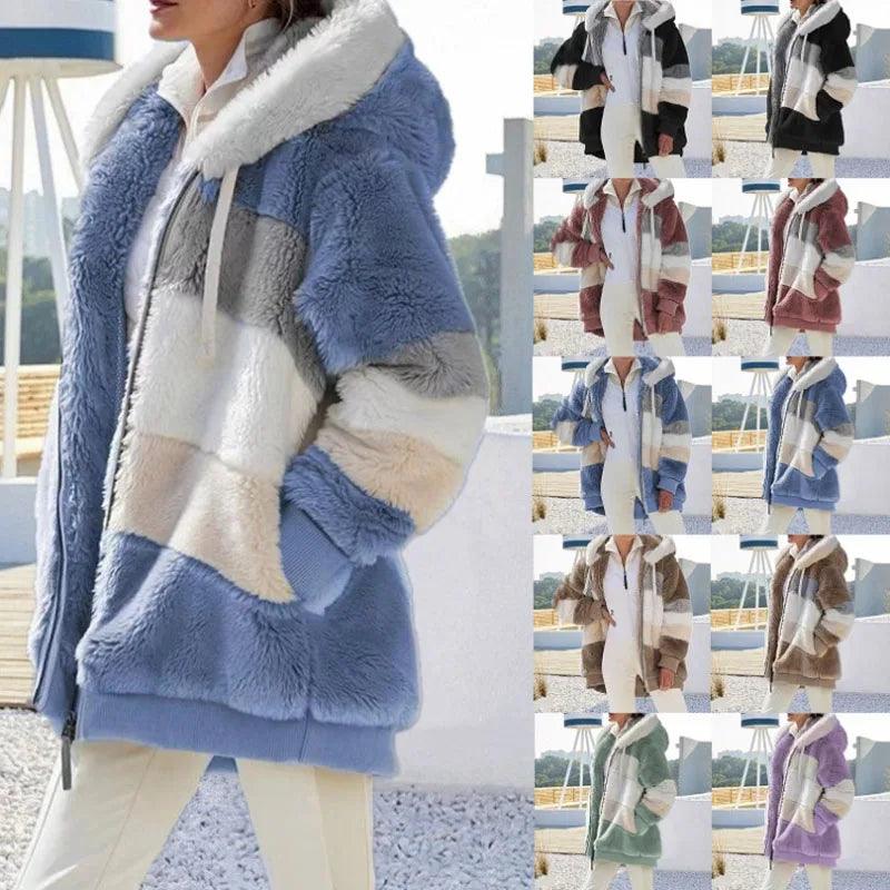Adenbora Winter Elegance: Manteau Slim Fur Femme - Style Décontracté & Chic - Adenbora