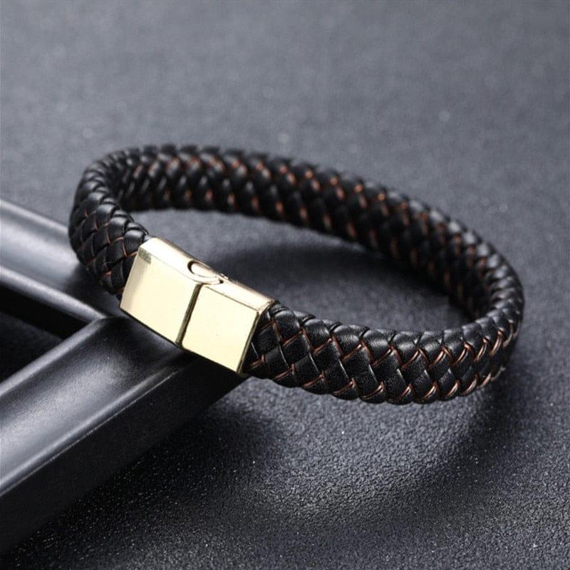 Bracelet en cuir pour homme de style punk - Adenbora