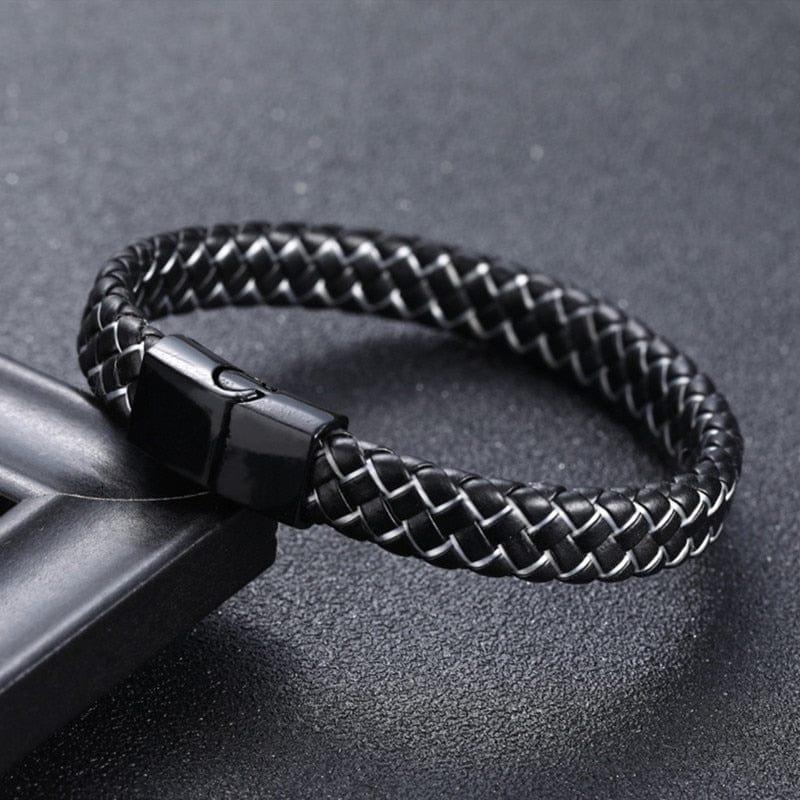 Bracelet en cuir pour homme de style punk - Adenbora