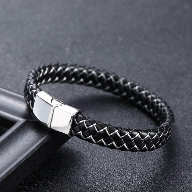 Bracelet en cuir pour homme de style punk - Adenbora