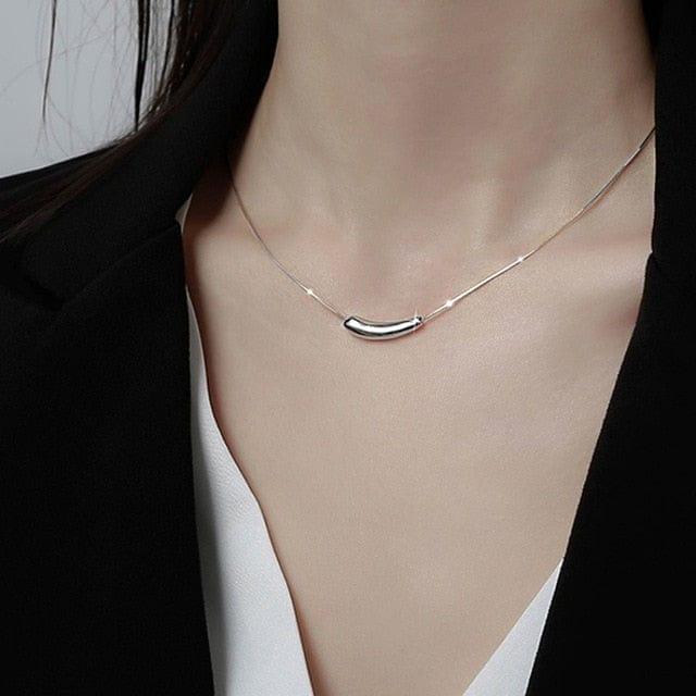 collier HUANZHI 2020 en forme de goutte d’eau pour femmes - Un bijou tendance idéal pour les soirées et les cadeaux - Adenbora