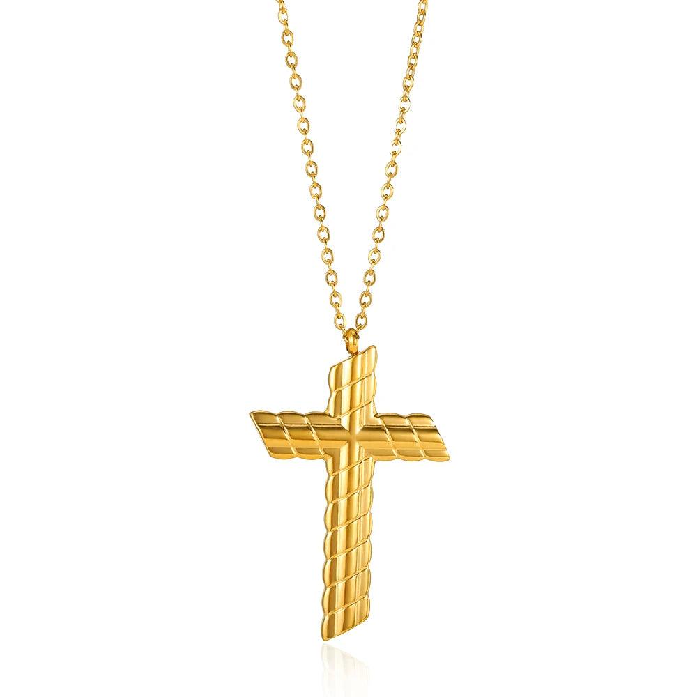 Collier Tendance Adenbora : Croix Sonny Angel en Cuivre et Acier Inoxydable, Style Trendy pour Hommes, Mood Tracker, Choker. - Adenbora
