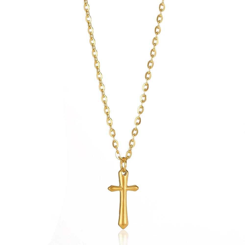 Collier Tendance Adenbora : Croix Sonny Angel en Cuivre et Acier Inoxydable, Style Trendy pour Hommes, Mood Tracker, Choker. - Adenbora