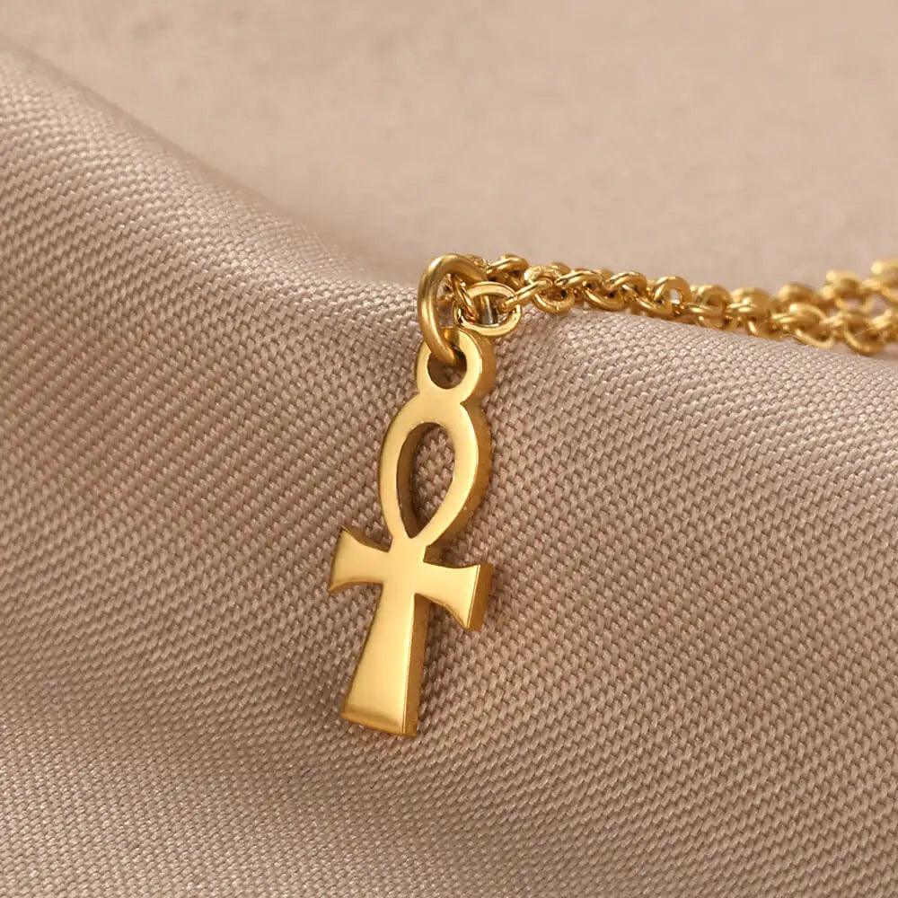 Collier Tendance Adenbora : Croix Sonny Angel en Cuivre et Acier Inoxydable, Style Trendy pour Hommes, Mood Tracker, Choker. - Adenbora