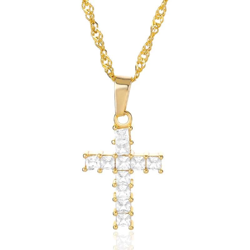 Collier Tendance Adenbora : Croix Sonny Angel en Cuivre et Acier Inoxydable, Style Trendy pour Hommes, Mood Tracker, Choker. - Adenbora