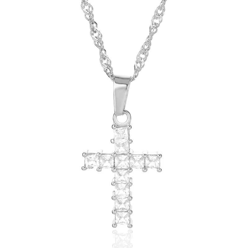 Collier Tendance Adenbora : Croix Sonny Angel en Cuivre et Acier Inoxydable, Style Trendy pour Hommes, Mood Tracker, Choker. - Adenbora