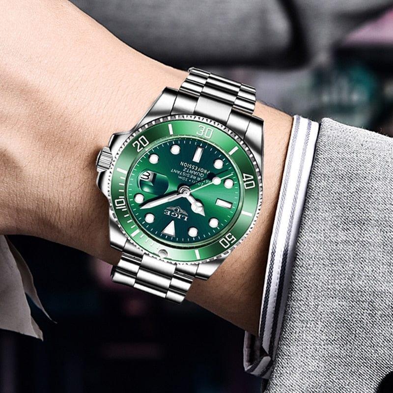 Montre homme Luxury Fashion Diver Watch Men 30ATM Waterproof Date Clock Sport Watches - Adenbora