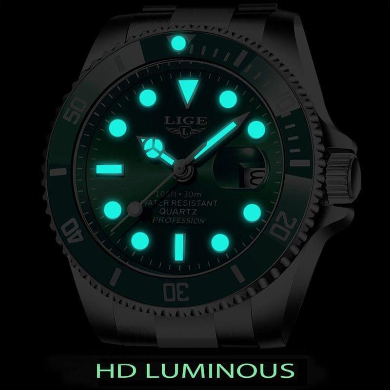 Montre homme Luxury Fashion Diver Watch Men 30ATM Waterproof Date Clock Sport Watches - Adenbora
