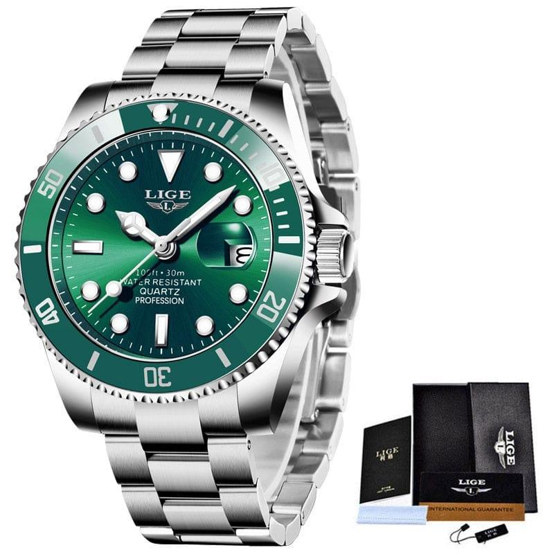 Montre homme Luxury Fashion Diver Watch Men 30ATM Waterproof Date Clock Sport Watches - Adenbora