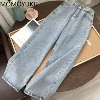 Adenbora Jeans Élégants pour Femmes - Confort Coton-Polyester-Viscose - Style Large, Boutons et Poches - Été 2022
