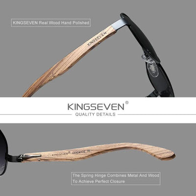Adenbora - Lunettes de Soleil Bois Polarizées Homme, Style Pilote, UV400, Design Original, Garantie 24 Mois