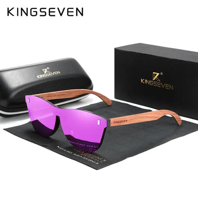 Adenbora Lunettes de Soleil Carrées en Bois Naturel - Style Élégant et Protection Avancée UV400
