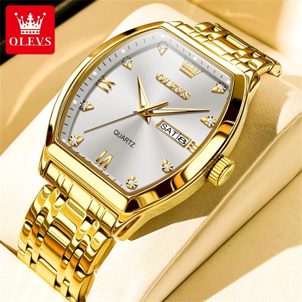 Adenbora - Montre de Luxe Élégante en Acier Inoxydable avec Fonctions Avancées, Étanche 3Bar, Modèle 5528 - Adenbora