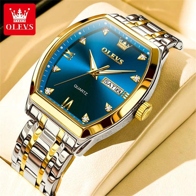 Adenbora - Montre de Luxe Élégante en Acier Inoxydable avec Fonctions Avancées, Étanche 3Bar, Modèle 5528