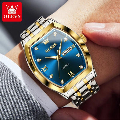 Adenbora - Montre de Luxe Élégante en Acier Inoxydable avec Fonctions Avancées, Étanche 3Bar, Modèle 5528