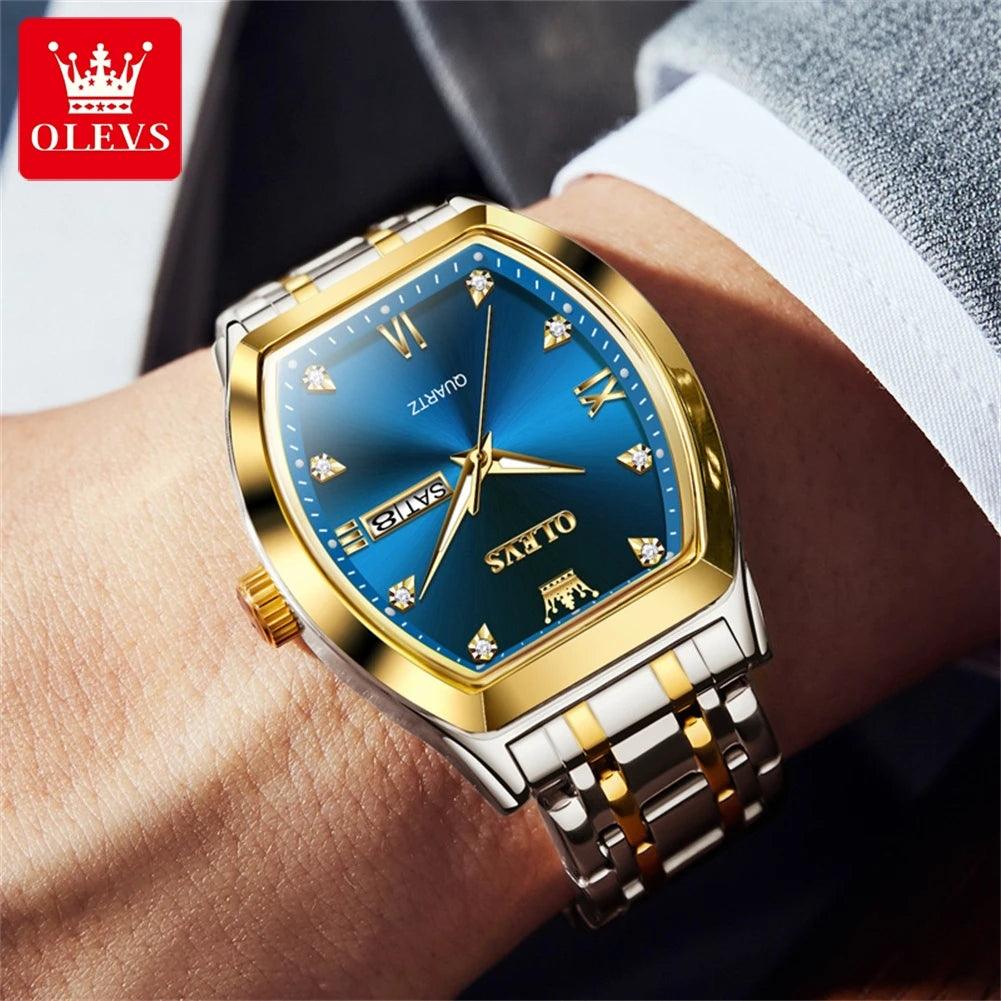 Adenbora - Montre de Luxe Élégante en Acier Inoxydable avec Fonctions Avancées, Étanche 3Bar, Modèle 5528 - Adenbora