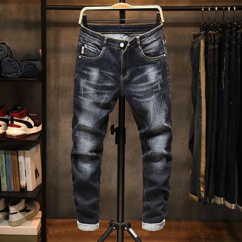 Adenbora : Pantalon Denim Homme Smart Casual - Style Élégant pour l'Automne & le Printemps - Adenbora