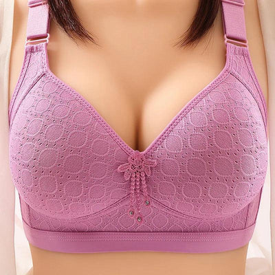 Adenbora - Soutien-gorge Push-up Confortable et Respirant, Style Quotidien, Sans Fil, Décor Géométrique