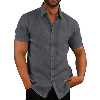 Chemise Décontractée Homme Adenbora CS131 - Élégance Estivale en Coton et Lin
