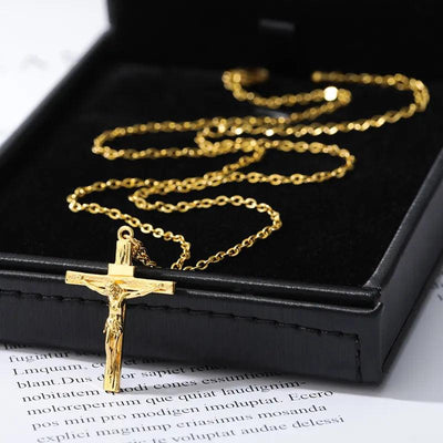 Collier Tendance Adenbora : Croix Sonny Angel en Cuivre et Acier Inoxydable, Style Trendy pour Hommes, Mood Tracker, Choker.